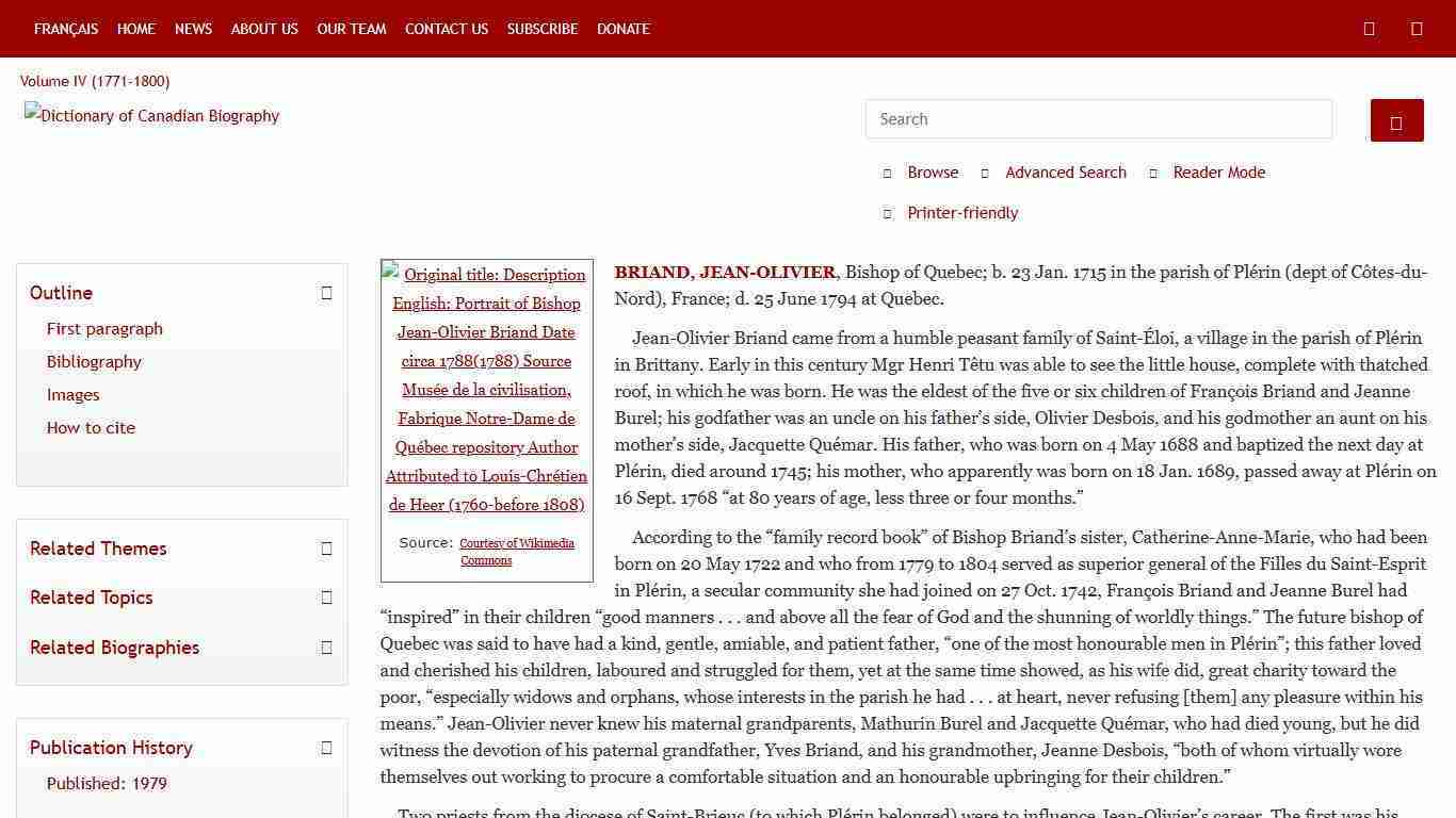 BRIAND, JEAN-OLIVIER – Dictionary of Canadian Biography