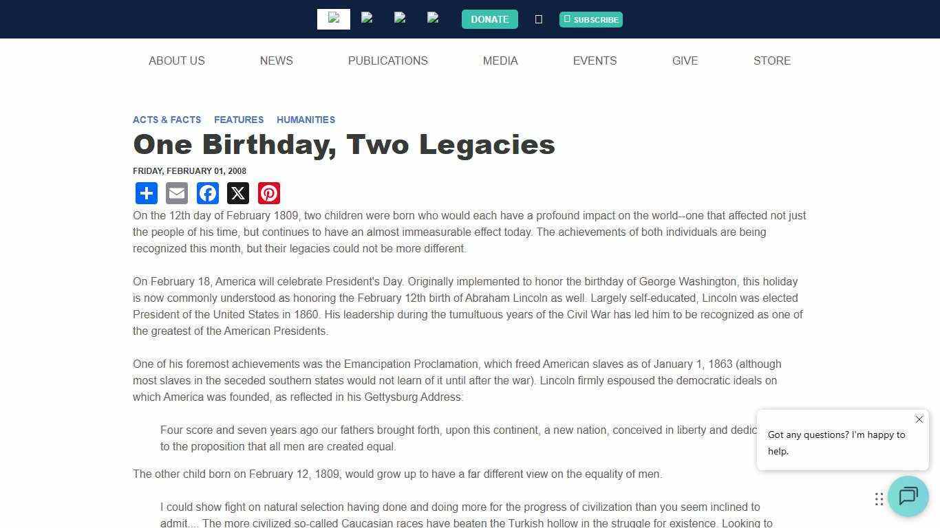 One Birthday, Two Legacies | The Institute for Creation Research